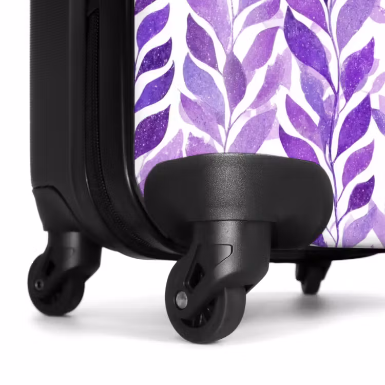 Koffer - Lila – Botanisch – Blätter – Aquarell – Zweige – Muster - Paars - Botanisch - Bladeren - Aquarel - Takken - Patroon NBS - Handbagage koffer - Vrouwen middel