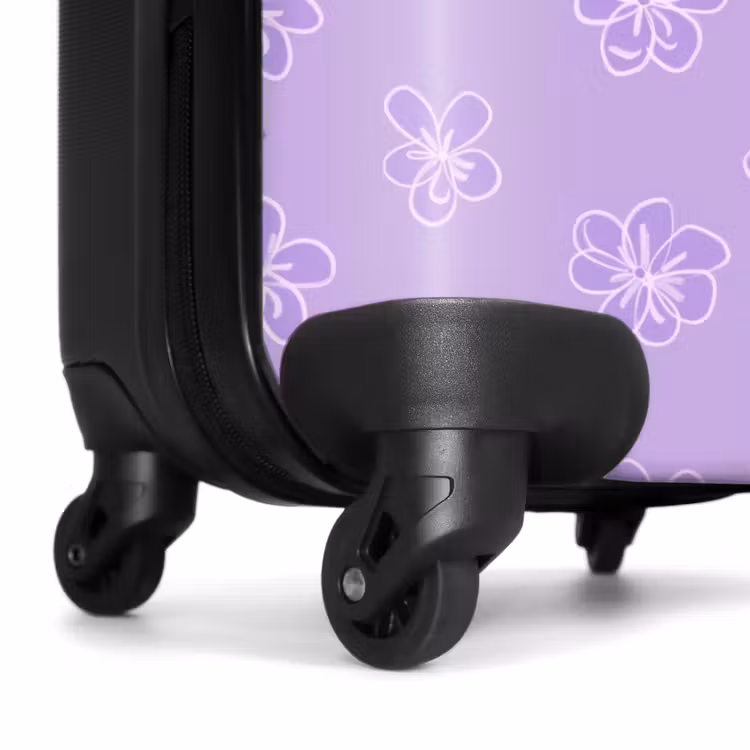 Koffer - Lila – Botanisch – Blumen – Handgezeichnet – Muster - Lila - Botanisch - Bloemen - Handgetekend - Patroon NBS - Handbagage koffer - Vrouwen middel