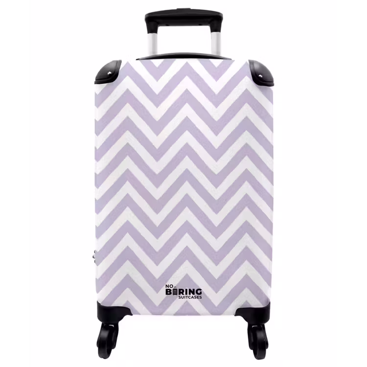 Koffer - Lila – Geometrisch – Chevron – Zickzack – Muster - Lila - Geometrisch - Chevron - Zigzag - Patroon NBS - Handbagage koffer - Vrouwen middel
