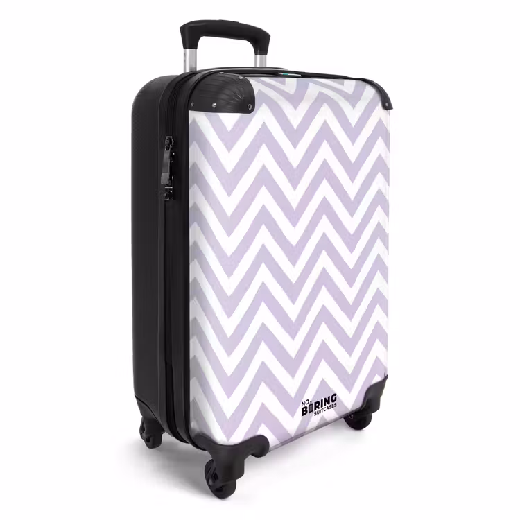 Koffer - Lila – Geometrisch – Chevron – Zickzack – Muster - Lila - Geometrisch - Chevron - Zigzag - Patroon NBS - Handbagage koffer - Vrouwen middel
