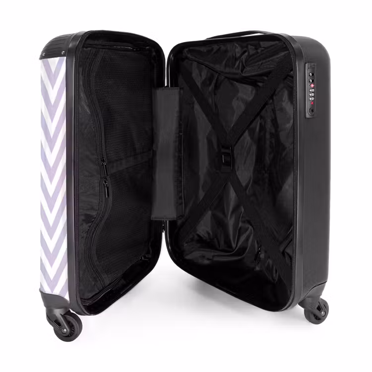 Koffer - Lila – Geometrisch – Chevron – Zickzack – Muster - Lila - Geometrisch - Chevron - Zigzag - Patroon NBS - Handbagage koffer - Vrouwen middel