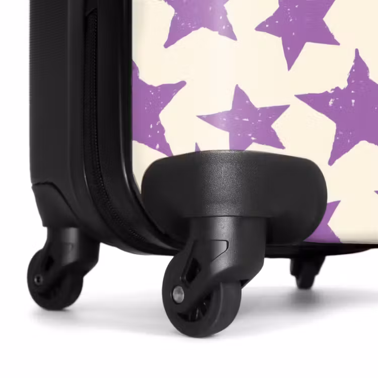 Koffer - Lila – Geometrisch – Sterne – Stempel – Muster - Paars - Geometrisch - Sterren - Stempel - Patroon NBS - Handbagage koffer - Vrouwen middel