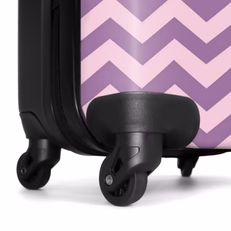 Koffer - Lila – Rosa – Geometrisch – Chevron – Zickzack – Muster - Paars - Roze - Geometrisch - Chevron - Zigzag - Patroon NBS - Handbagage koffer - Vrouwen middel