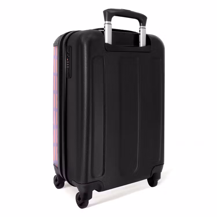 Koffer - Lila – Rosa – Geometrisch – Streifen – Blöcke – Muster - Paars - Roze - Geometrisch - Strepen - Blokken - Patroon NBS - Handbagage koffer - Vrouwen middel