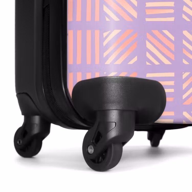 Koffer - Lila – Rosa – Geometrisch – Streifen – Blöcke – Muster - Paars - Roze - Geometrisch - Strepen - Blokken - Patroon NBS - Handbagage koffer - Vrouwen middel