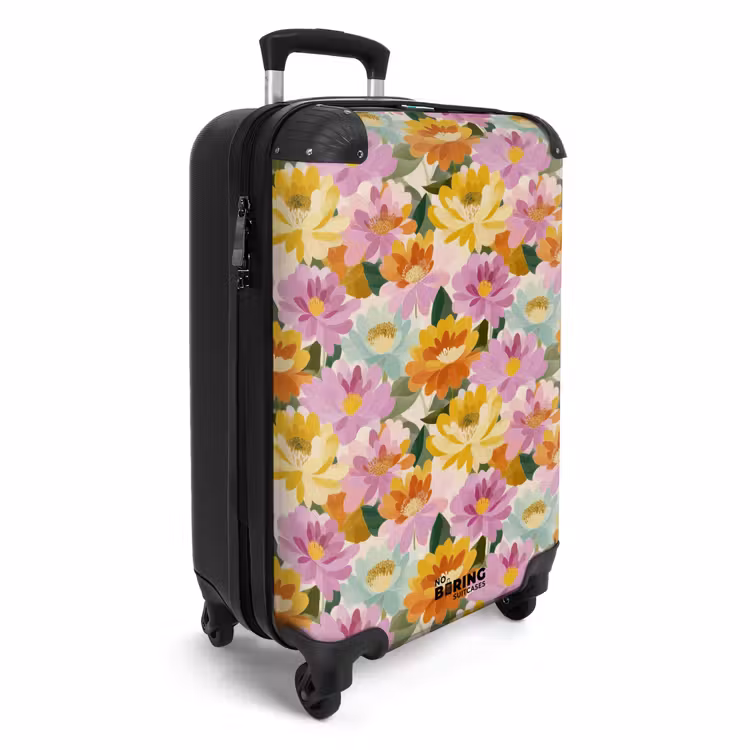 Koffer - Lilien – Aquarell – Pastell - Lelies - Aquarel - Pastel NBS - Handbagage koffer - Vrouwen middel