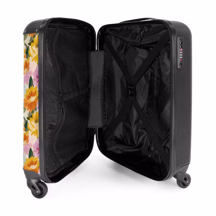 Koffer - Lilien – Aquarell – Pastell - Lelies - Aquarel - Pastel NBS - Handbagage koffer - Vrouwen middel