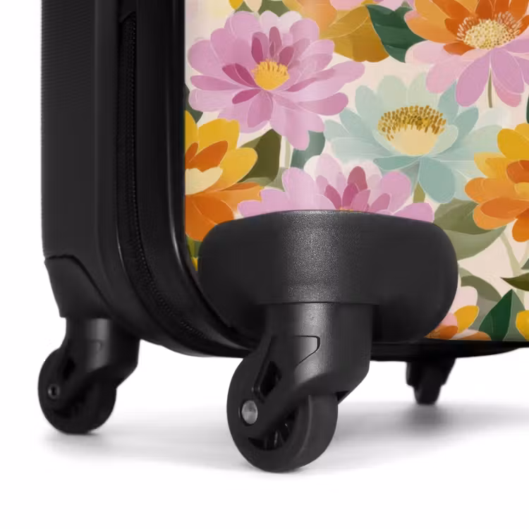Koffer - Lilien – Aquarell – Pastell - Lelies - Aquarel - Pastel NBS - Handbagage koffer - Vrouwen middel