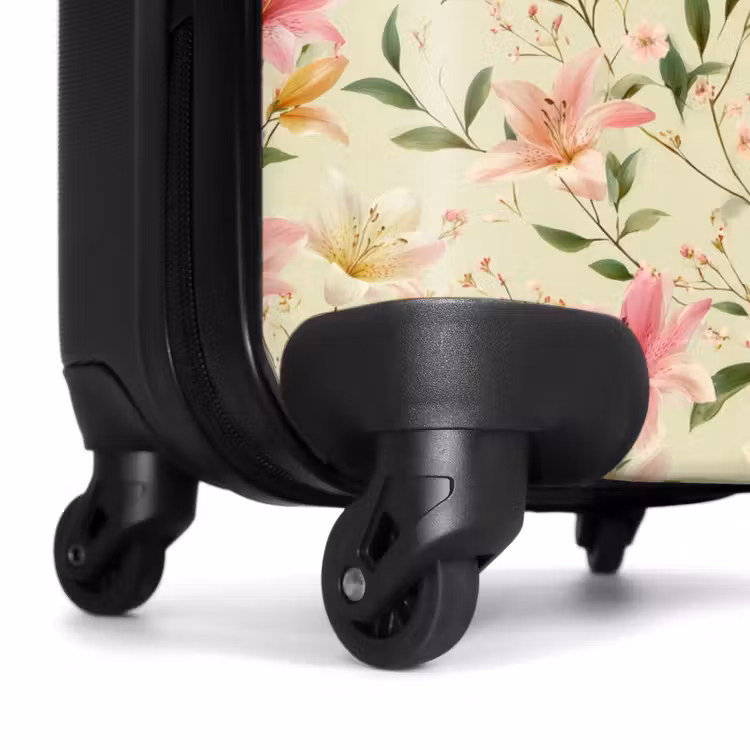 Koffer - Lilien – Gelassen – Farbenfroh - Lelies - Sereen - Kleurrijk NBS - Handbagage koffer - Vrouwen middel