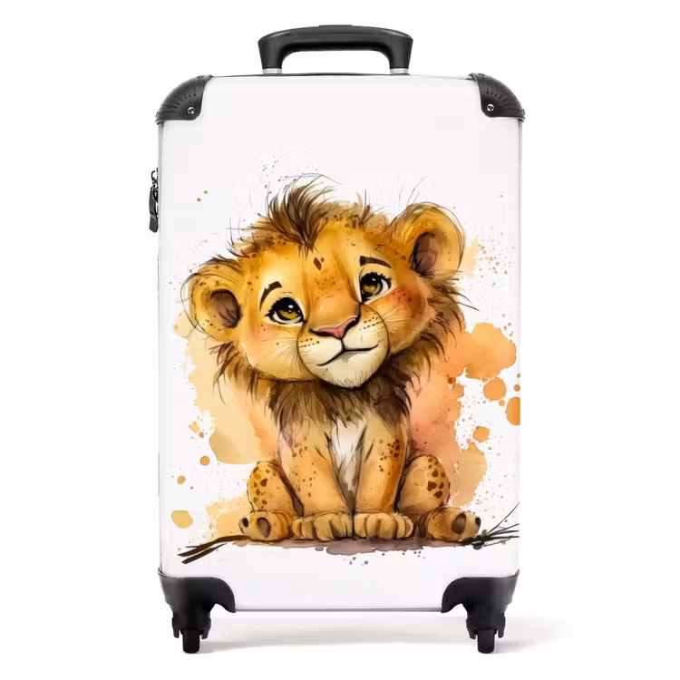 Lio leeuwtje NBS - Handbagage koffer - Unisex middel -productfoto_recht