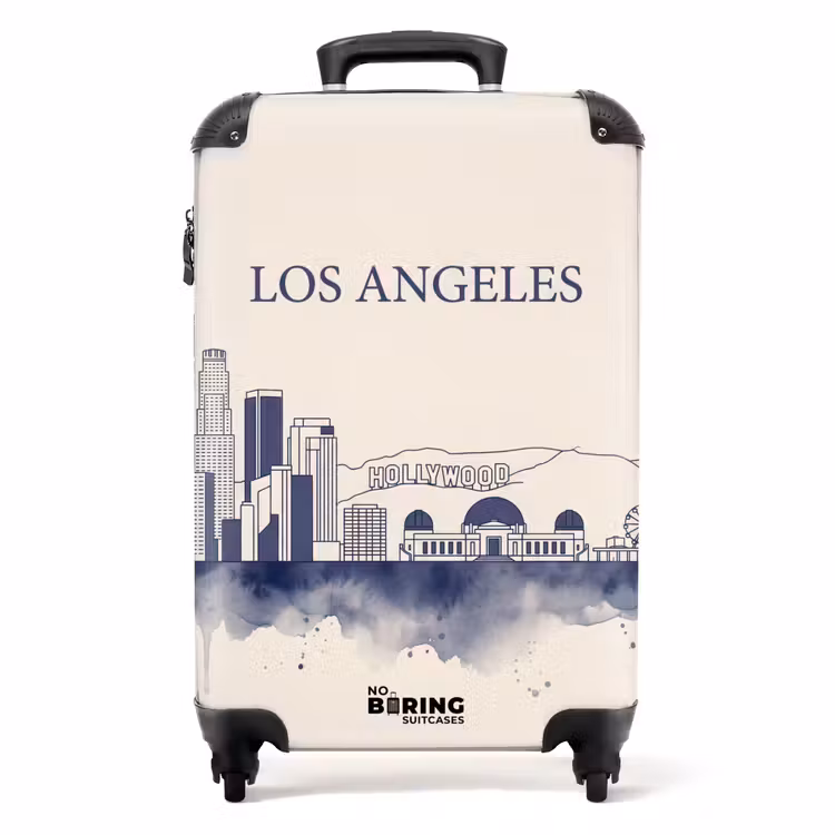 Koffer - Los Angeles – Skyline – Architektur – Aquarell – Blau - Los Angeles - Skyline - Architectuur - Aquarel - Blauw NBS - Handbagage koffer - Volwassenen Unisex middel