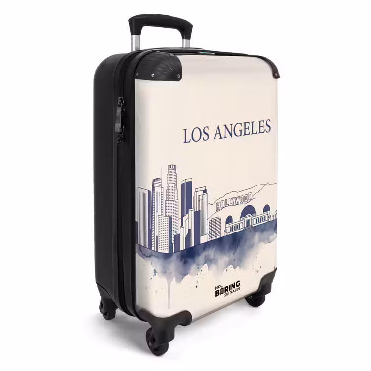 Koffer - Los Angeles – Skyline – Architektur – Aquarell – Blau - Los Angeles - Skyline - Architectuur - Aquarel - Blauw NBS - Handbagage koffer - Volwassenen Unisex middel