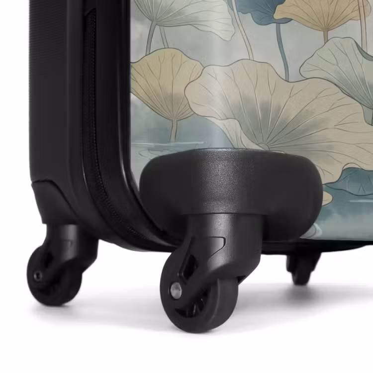 Koffer - Lotus – Blumen – Grün - Lotus - Bloemen - Groen NBS - Handbagage koffer - Volwassenen Unisex middel