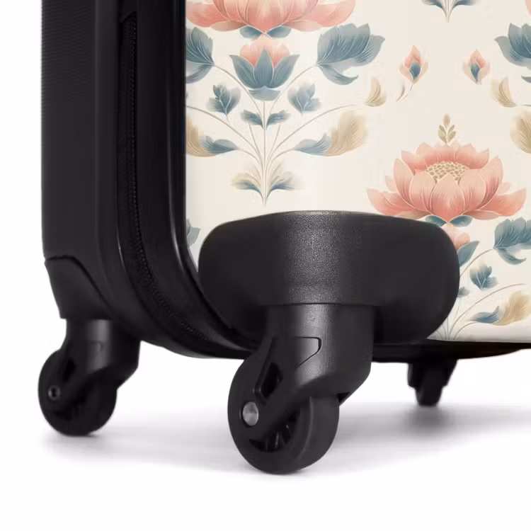 Koffer - Lotus - Blumen - Rosa - Lotus - Bloemen - Roze NBS - Handbagage koffer - Vrouwen middel
