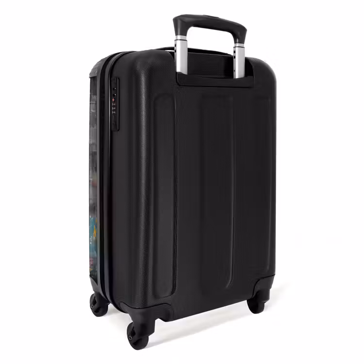 Meisje met hartvormige ballon in graffiti stijl NBS - Handbagage koffer - Unisex middel -achterkant