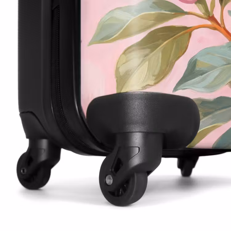 Koffer - Magnolien – Muster – Rosa - Magnolia's - Patroon - Roze NBS - Handbagage koffer - Vrouwen middel
