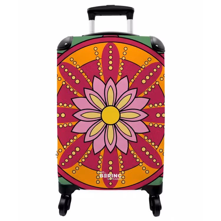 Koffer - Mandala – Blumen – Abstrakt – Farbenfroh - Mandala - Bloemen - Abstract - Kleurrijk NBS - Handbagage koffer - Vrouwen middel