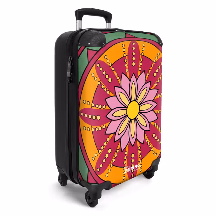 Koffer - Mandala – Blumen – Abstrakt – Farbenfroh - Mandala - Bloemen - Abstract - Kleurrijk NBS - Handbagage koffer - Vrouwen middel