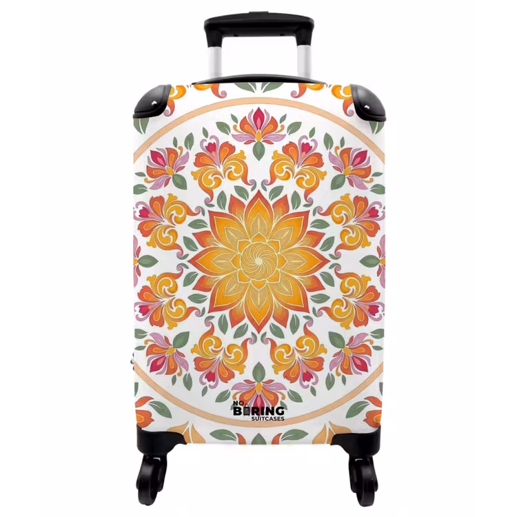 Koffer - Mandala – Blumen – Dekoration – Farbenfroh – Abstrakt - Mandala - Bloemen - Decoratie - Kleurrijk - Abstract NBS - Handbagage koffer - Vrouwen middel