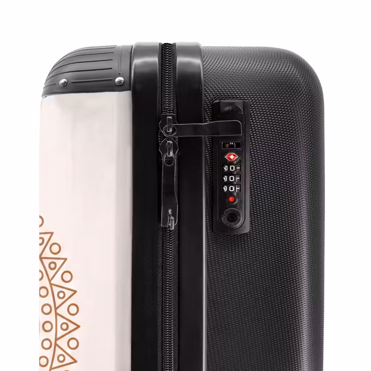 Koffer - Mandala – Geometrisch – Abstrakt – Orientalisch – Braun - Mandala - Geometrisch - Abstract - Oosters - Bruin NBS - Handbagage koffer - Volwassenen Unisex middel
