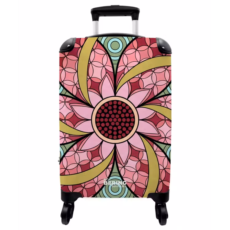 Koffer - Mandala – Geometrisch – Kunst – Dekorativ – Farbenfroh - Mandala - Geometrisch - Kunst - Decoratief - Kleurrijk NBS - Handbagage koffer - Vrouwen middel