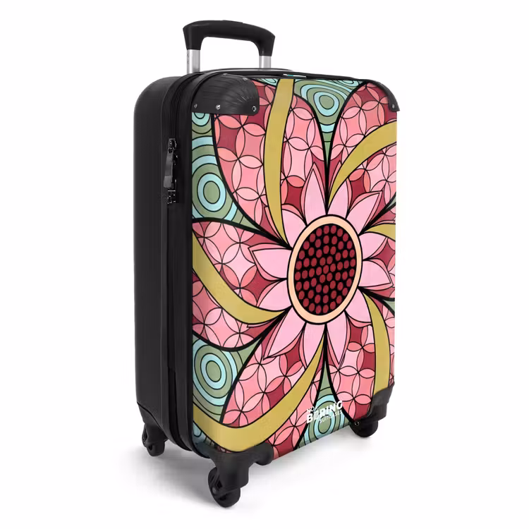 Koffer - Mandala – Geometrisch – Kunst – Dekorativ – Farbenfroh - Mandala - Geometrisch - Kunst - Decoratief - Kleurrijk NBS - Handbagage koffer - Vrouwen middel