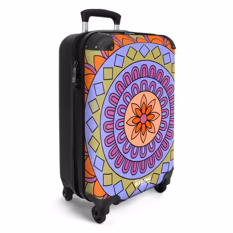 Koffer - Mandala – Kreis – Abstrakt – Farbenfroh – Muster - Mandala - Cirkel - Abstract - Kleurrijk - Patroon NBS - Handbagage koffer - Vrouwen middel