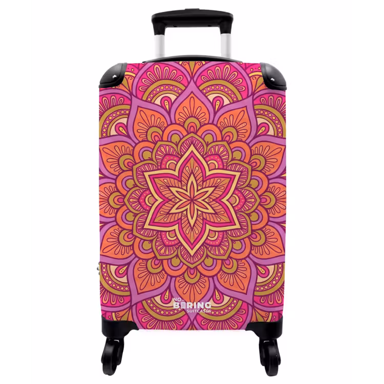 Koffer - Mandala – Kreis – Spirituell – Orientalisch – Rosa - Mandala - Cirkel - Spiritueel - Oosters - Roze NBS - Handbagage koffer - Vrouwen middel