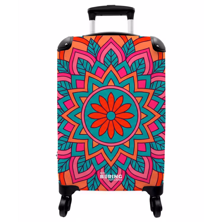 Koffer - Mandala – Muster – Abstrakt – Farbenfroh – Modern - Mandala - Patroon - Abstract - Kleurrijk - Modern NBS - Handbagage koffer - Vrouwen middel