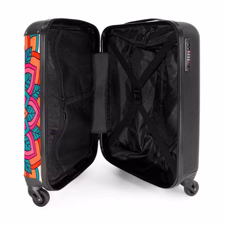 Koffer - Mandala – Muster – Abstrakt – Farbenfroh – Modern - Mandala - Patroon - Abstract - Kleurrijk - Modern NBS - Handbagage koffer - Vrouwen middel