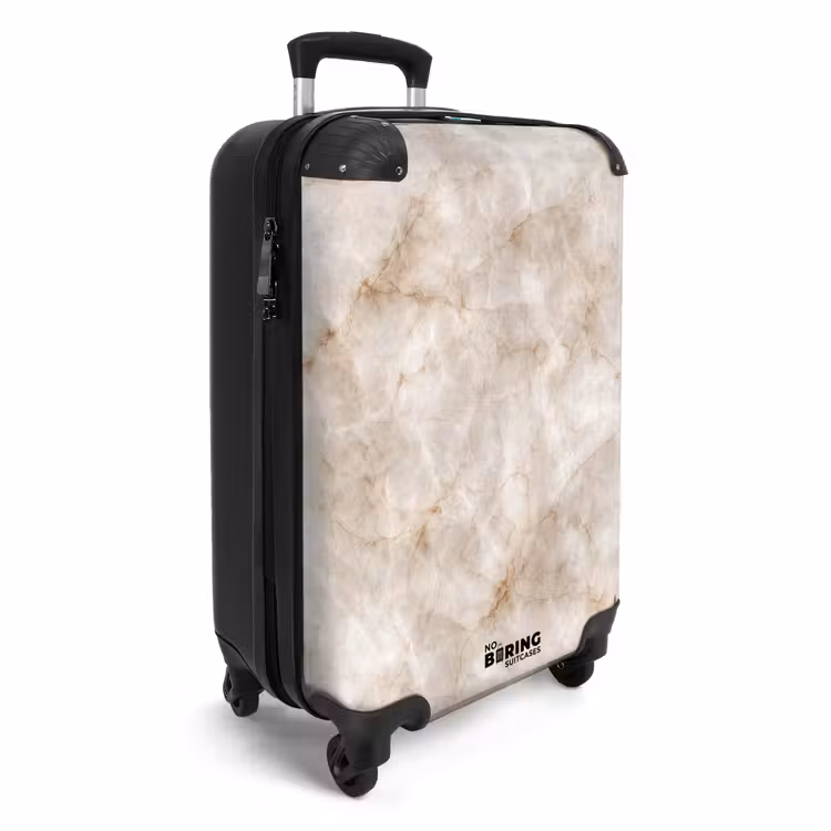 Marmer - Patroon - Klassiek NBS - Handbagage koffer - Volwassenen Unisex middel -productfoto_3d