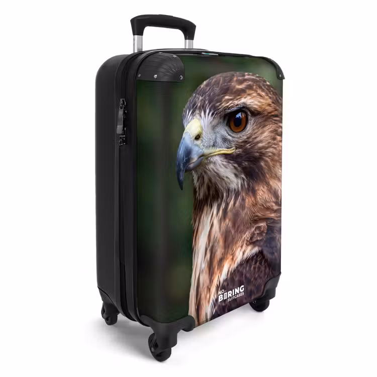 Koffer - Mäusebussard – Raubvogel – Natur – Braun - Buizerd - Roofvogel - Natuur - Bruin NBS - Handbagage koffer - Volwassenen Unisex middel