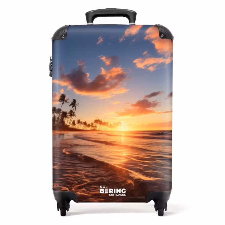 Zee bij zonsondergang NBS - Handbagage koffer - Unisex middel -productfoto_3d