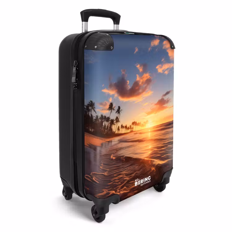 Zee bij zonsondergang NBS - Handbagage koffer - Unisex middel -achterkant