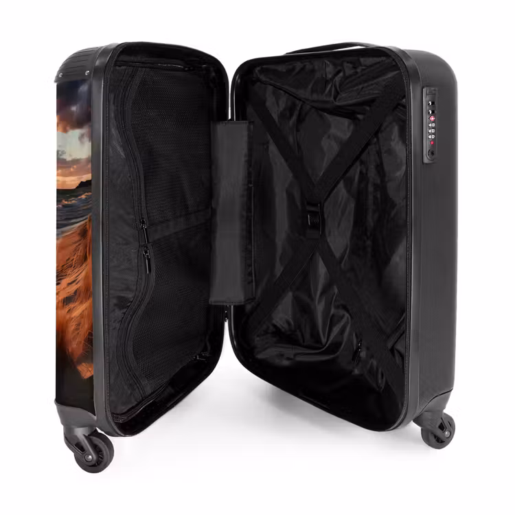 Zee bij zonsondergang NBS - Handbagage koffer - Unisex middel -binnenkant
