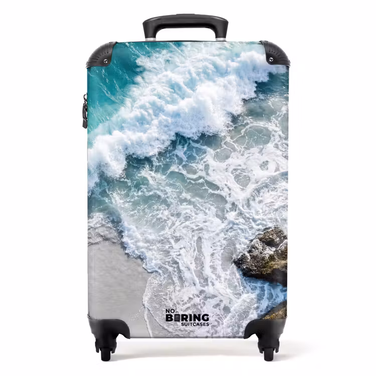 Koffer - Meer – Golf – Strand – Natur – Blau - Zee - Golf - Strand - Natuur - Blauw NBS - Handbagage koffer - Volwassenen Unisex middel