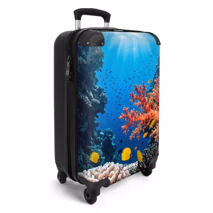 Koffer - Meer – Korallenriff – Natur – Lebendig – Blau - Zee - Koraalrif - Natuur - Levendig - Blauw NBS - Handbagage koffer - Volwassenen Unisex middel
