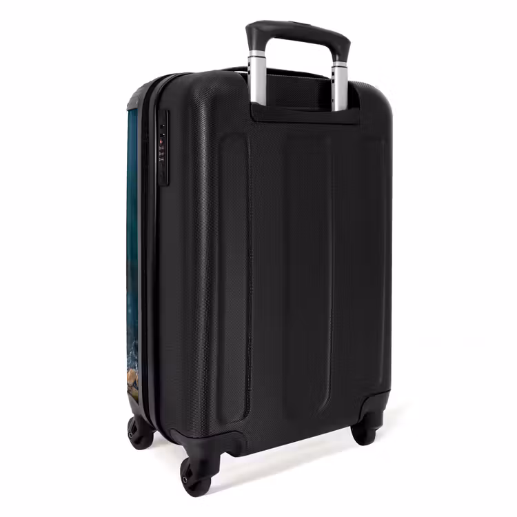 Koffer - Meer – Küstenlinie – Natur – Abstrakt – Blau - Zee - Kustlijn - Natuur - Abstract - Blauw NBS - Handbagage koffer - Volwassenen Unisex middel