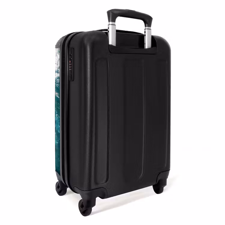 Koffer - Meer – Strand – Wellen – Natur – Blau - Zee - Strand - Golven - Natuur - Blauw NBS - Handbagage koffer - Volwassenen Unisex middel