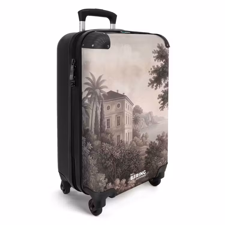 Koffer - Meer – Villa – Beige - Zee - Villa - Beige NBS - Handbagage koffer - Volwassenen Unisex middel