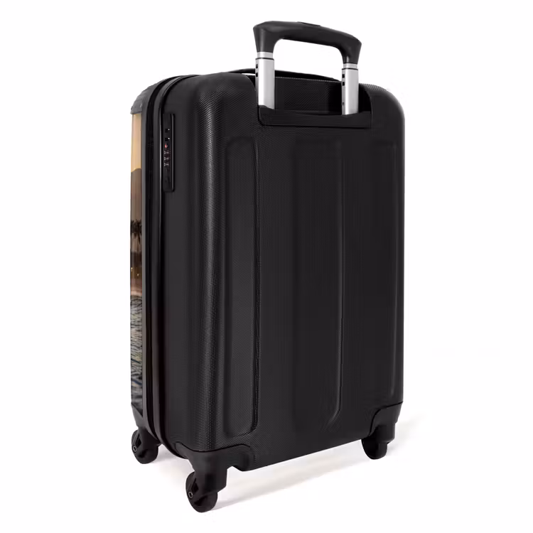 Koffer - Meer – Wellen – Sonnenuntergang – Küste – Gold - Zee - Golven - Zonsondergang - Kust - Goud NBS - Handbagage koffer - Volwassenen Unisex middel