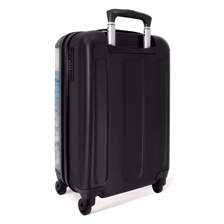Koffer - Meer – Wellen – Strand – Natur – Weiß - Zee - Golven - Strand - Natuur - Wit NBS - Handbagage koffer - Volwassenen Unisex middel