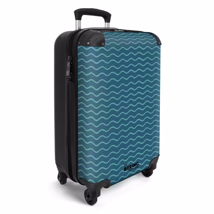 Zee patroon groen blauw NBS - Handbagage koffer - Kinderen Unisex middel -productfoto_3d