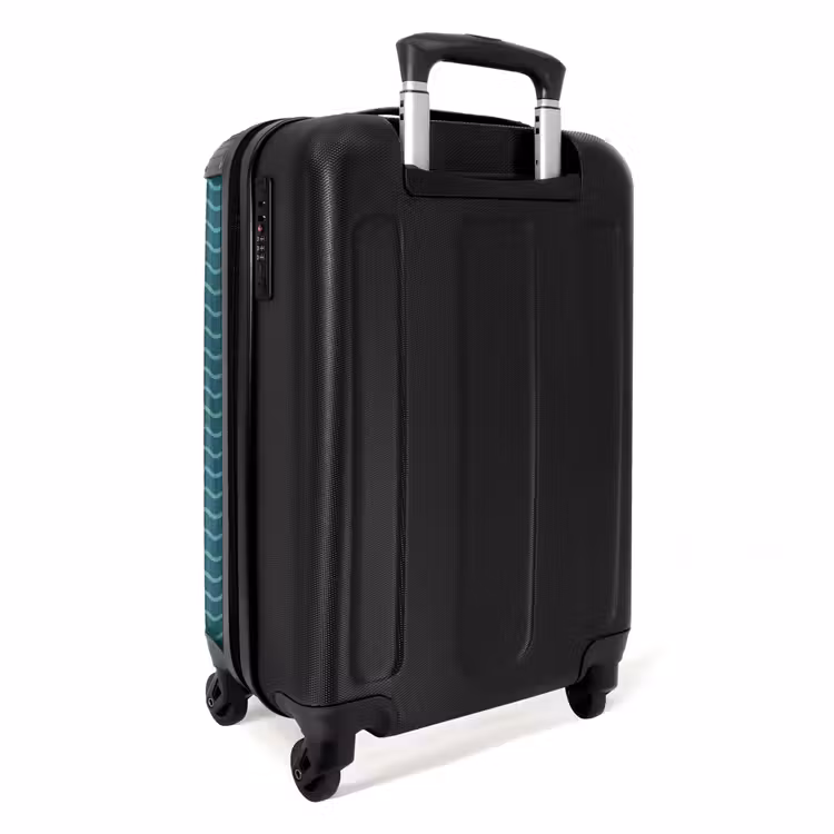 Zee patroon groen blauw NBS - Handbagage koffer - Kinderen Unisex middel -achterkant