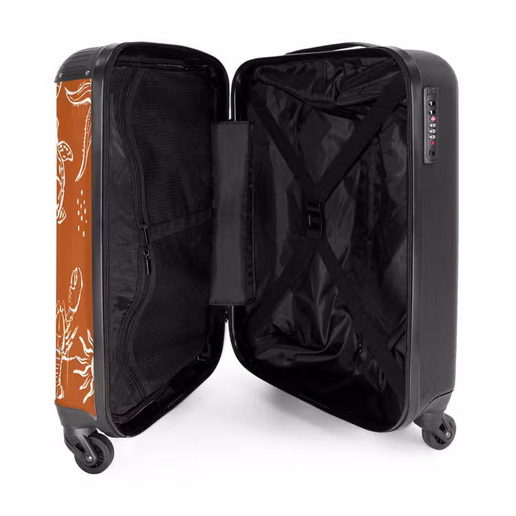 Zeedieren en zomer illustraties NBS - Handbagage koffer - Volwassenen Unisex middel -binnenkant