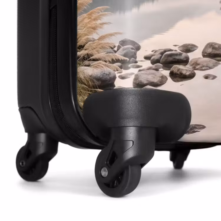 Koffer - Mehr – Berge – Landschaft – Grün - Meer - Bergen - Landschap - Groen NBS - Handbagage koffer - Volwassenen Unisex middel