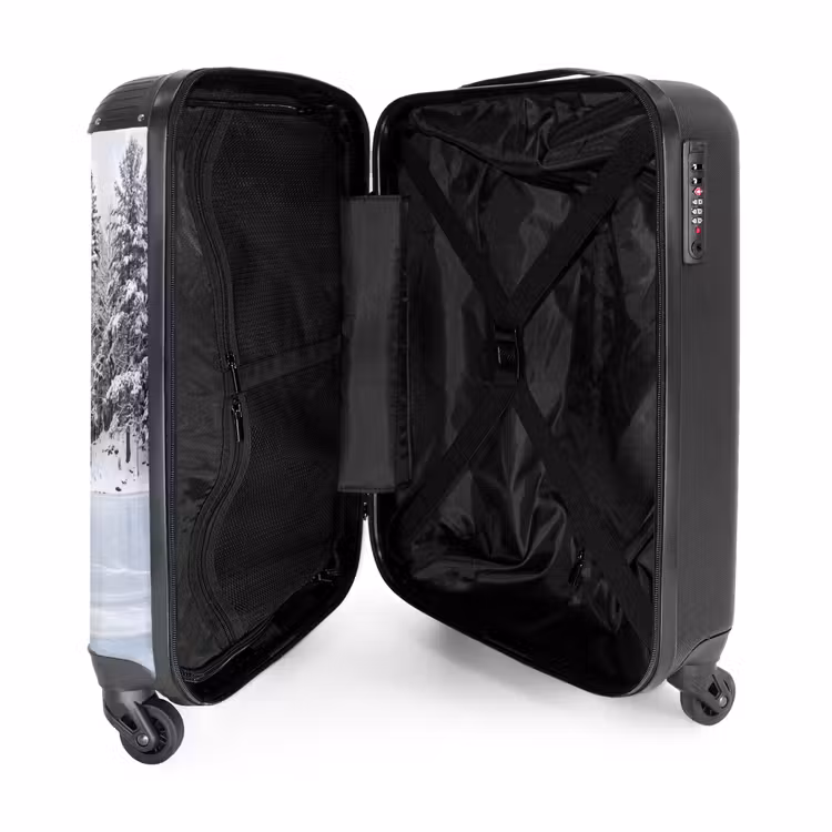 Koffer - Mehr – Kiefern – Eis – Winter – Beruhigend - Meer - Dennen - IJs - Winter - Rustgevend NBS - Handbagage koffer - Volwassenen Unisex middel