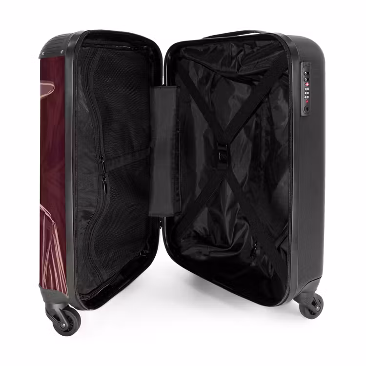 Koffer - Mensch – Hut – Cocktail – Abstrakt – Braun - Mens - Hoed - Cocktail - Abstract - Bruin NBS - Handbagage koffer - Vrouwen middel