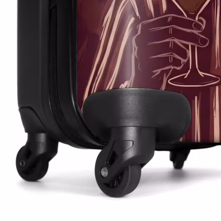 Koffer - Mensch – Hut – Cocktail – Abstrakt – Braun - Mens - Hoed - Cocktail - Abstract - Bruin NBS - Handbagage koffer - Vrouwen middel