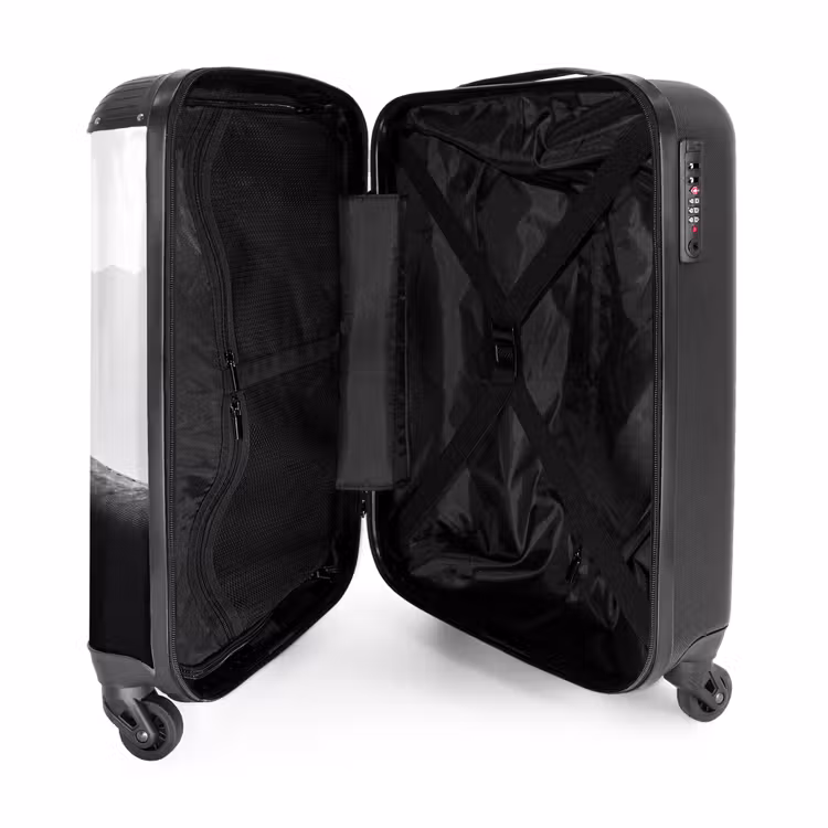 Koffer - Mensch – Kamel – Sanddüne – Natur – Monochrom - Mens - Kameel - Zandduin - Natuur - Monochroom NBS - Handbagage koffer - Volwassenen Unisex middel
